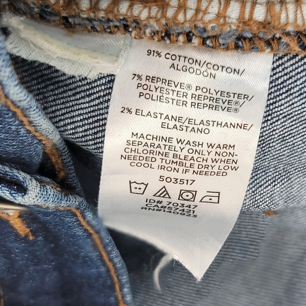 LOFT Womens 6 28 Skinny Jeans Blue Stretch Raw Hem Frayed Ankle - Picture 5 of 5